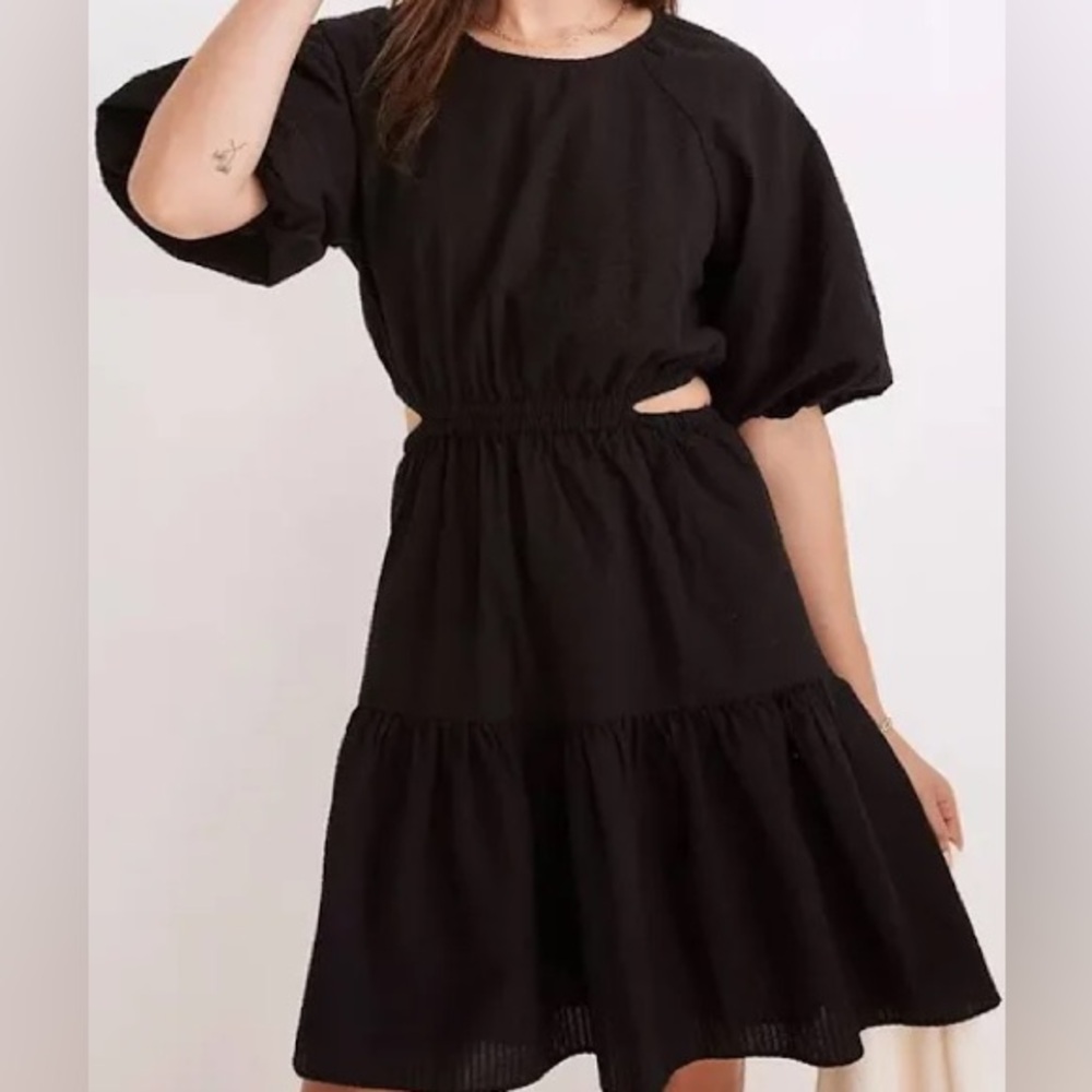 Madewell Black Cut out dress